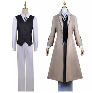 Anime Bungou Perros callejeros Dazai Osamu Cos Traje Disfraz Uniforme Pelucas Comic-con - Imagen 1 de 13