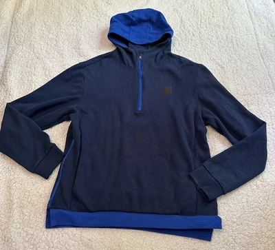 Adidas Adicross гольф мужской 1/4 молнии толстовка с капюшоном w/карманы толстовка темно-синий средний - Изображение 1 из 4