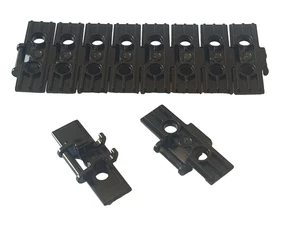 Lego Technic 10 x Kettenglied Baggerkette Hängebrücke Raupe #57518 Schwarz - Bild 1 von 1
