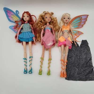 Mattel Winx Club Good vs Evil Bloom Flora Stella Enchantix Fairy Dolls - Изображение 1 из 4