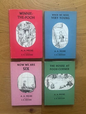 Winnie the Pooh - 4 BOOK COMPLETE SET 1965 Vintage HBDJ by A.A. Milne Very Neat - image 1 of 4