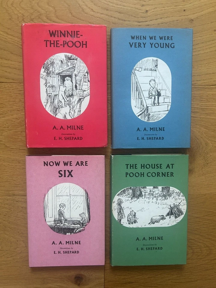 Winnie the Pooh - 4 BOOK COMPLETE SET 1965 Vintage HBDJ by A.A. Milne Very Neat - image 1 of 4