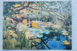 Teich auf der Wiese von Karl Hagemeister - Kontinentale Postkarte - Bild 1 von 2
