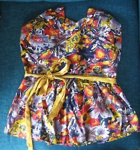 Anthropologie by Porridge Floral Strapless Peplum Top – Size 6 - Picture 1 of 9