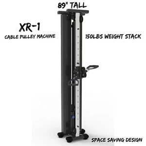 ExCore Fitness XR-1 Cable Pulley Machine 150lbs Weight Stack Space Saver Design - Picture 1 of 8