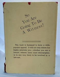 So You Are Going To Be A Witness! Alexander Rose 1941 Signed copy w Dust Jacket - Picture 1 of 5