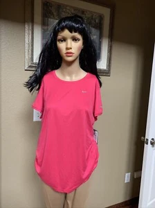 Nike Damen Dri-Fit Laufshirt 519829 665 Größe XL KOSTENLOSER VERSAND neu mit Etikett PINK - Bild 1 von 7