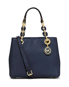 Michael Kors Cynthia Small Satchel Navy - Picture 1 of 3