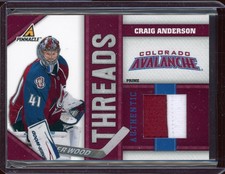 2010-11 Pinnacle Threads Prime #CA Craig Anderson 18/25