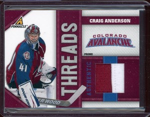 2010-11 Pinnacle Threads Prime #CA Craig Anderson 18/25