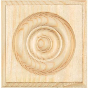 (Box of 10) 7/8X3-1/2 Door and Window Molding Pine Rosettes - Picture 1 of 1