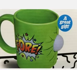 Big Mouth Golfer's Coffee Mug Cup Fore Bigmouth Gift Golf Golfing New - Picture 1 of 2