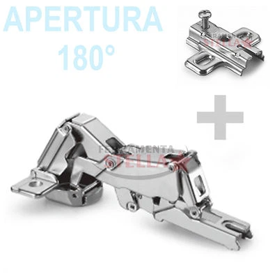 CERNIERA CERNIERE TIPO SALICE APERTURA 180° GRADI X ANTE PENSILI MOBILI CUCINA