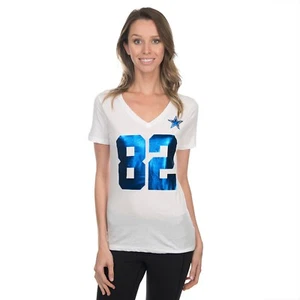 Jason Witten Dallas Cowboys White Shimmer Home V-Neck T-shirt - Picture 1 of 2