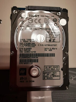 Mac OSX 10.5.8 Notebook-Festplatte 2,5" von MacBook 13" 500GB - Bild 1 von 2