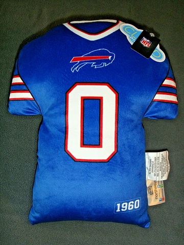 NEW Throwback Jersey Buffalo Bills Travel Pillow Cloud Oeko-TEX Bed Pillow RARE Cover