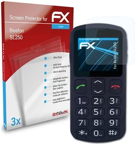 atFoliX 3x Screen Protection Film for Beafon SL250 Screen Protector clear - Afbeelding 1 van 8