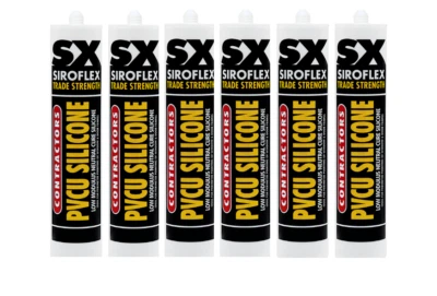joblot 100x Siroflex PVCU Silicone Sealant Black 300ml Window Door Frame job lot