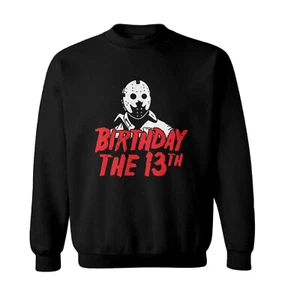 Birthday The 13th - Horror Movie Buff Parody Jason Toddler Crewneck Sweater - Picture 1 of 8