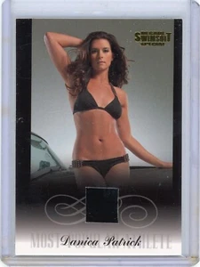 TRAJE DE BAÑO DANICA PATRICK 2012 SPORTS ILLUSTRATED SI #DP8 NEGRO BIKINI RELIQUIA TARJETA - Imagen 1 de 2