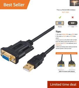 Reliable PL2303 Chipset USB to RS232 Female Converter Cable - 6.6ft Length