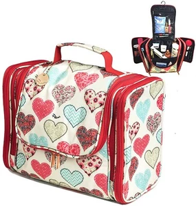 Palcovi Extra Large Capacity Makeup Organizer Pattern: Hearts - Picture 1 of 9