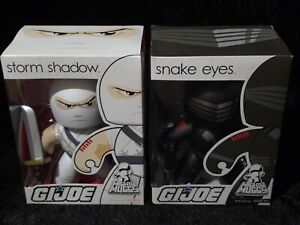 Mighty Muggs GI Joe Action Figure Vinyl Snakes Eyes & Storm Shadow 2008 NEW TE