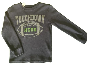 Amercan Football "Touchdown" Thermal L/S T-Shirt Youth X-Small 5 - Picture 1 of 3