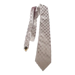 Donald J Trump Signature Collection Necktie Tie Silver Blue White Geometric Silk - Picture 1 of 4