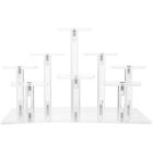  Acrylic Transparent Ladder Display Rack Handicrafts Storage Shelf Model Stand