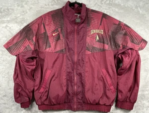 Vintage Nike Florida State Seminoles Windbreaker Jacket FSU Embroidered Size L - Picture 1 of 9
