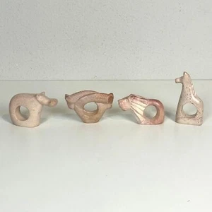 4 Serviettenringe Speckstein Dschungel Tier - Bild 1 von 7