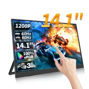 Touchscreen Tragbarer Monitor 14,1 Zoll 100% sRGB 1900x1200 HDR10 60hz Lautsprecher - Bild 1 von 7