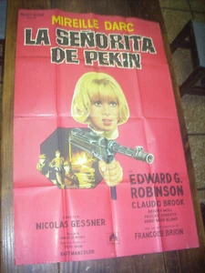 VINTAGE RARE ARGENTINA ORIGINAL MOVIE POSTER LA BLONDE DE PÉKIN MIREILLE DARC - Picture 1 of 3