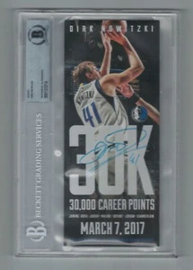 DIRK NOWITZKI Signed AUTHENTIC TICKET Beckett BGS ENCASED 30K Commemorative AUTO - Picture 1 of 2
