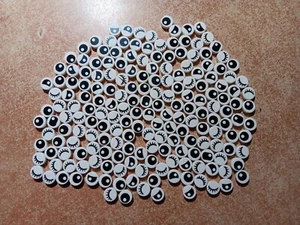LOTE LEGO 190 BLANCO 1X1 AZULEJO REDONDO NEGRO PUPILA OJO PESTAÑAS PATRÓN - Imagen 1 de 1
