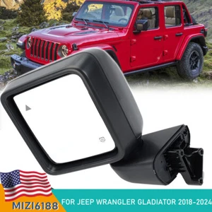 Driver Side View Mirror w/ Blind Spot Heated For Jeep Wrangler Gladiator 2018-24 - Picture 1 of 12