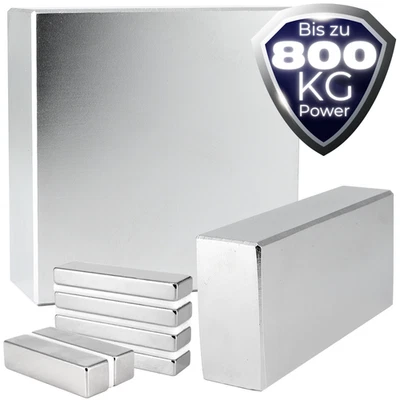 Neodym Magnet N52 Quader Scheibe Neodym-Magnet Extrem Stark ab 100Kg bis 800Kg - Bild 1 von 4