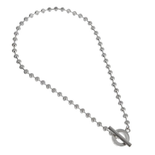 Collana Gucci in argento sterling con perline taglio diamante boule misura L 15 1 2"