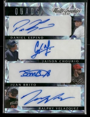 2023 Leaf Multi Graphics Quad Auto Espino/Chourio/Britto/Valazquez / Silver /8 - Image 1 of 2