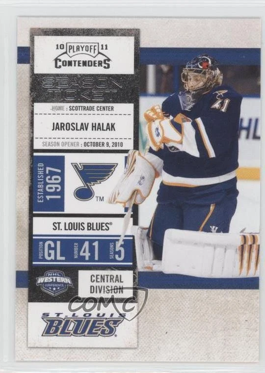 2010-11 Panini Playoff Contenders Jaroslav Halak #37 - Image 1 of 2