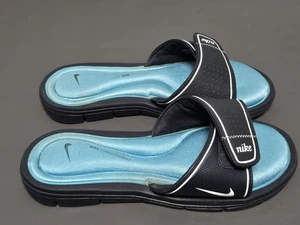Nike Ultra Comfort Footbed Sandals Navy/Aqua Women’s Size 8 - Picture 1 of 16