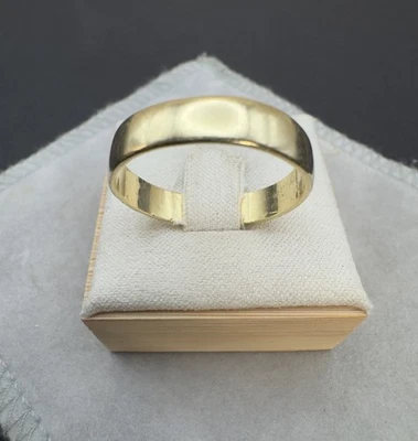 Men’s 14K Gold Wedding Band Ring Size 11, 4g, Maker’s Mark - Image 1 of 4