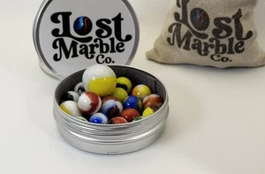 Lata personalizada llena de una variedad de canicas King de mármol casi nuevas a M (20 mármoles) - Imagen 1 de 7