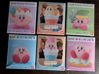 Lot Of 6 Bandai Kirby Friends Flock Figurines Donut Topper Copy Ability - Image 1 of 4