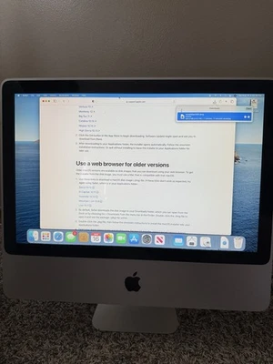 Apple iMac 20" Early 2009 A1224 Core 2 Duo 2.66GHz 8GB RAM 320GB HDD macOS 10.11 - Image 1 of 2