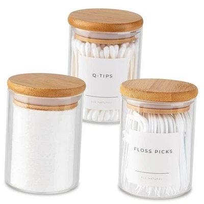 Мини стеклянные аптекарские банки, набор контейнеров, органайзеры для ванной и хранение,  - Изображение 1 из 4