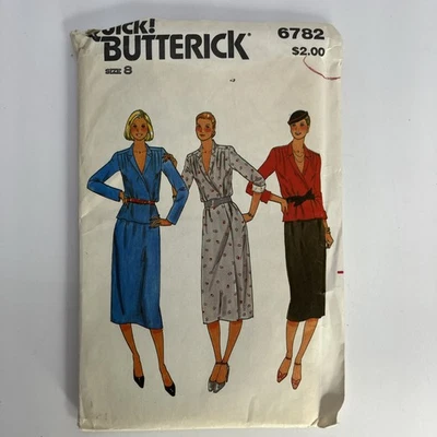 Butterick 6782 Top Skirt & Dress Size 8 Vintage 1970s Uncut - Image 1 of 3