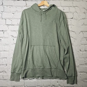 J Crew Herren Garment Dyed Slub 100 % Baumwolle grün Hoodie Größe Medium - Bild 1 von 11