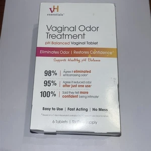 VH Essentials Ph Balanced Vaginalgeruch Zäpfchen 6 Tabletten mit Applikator - Bild 1 von 6
